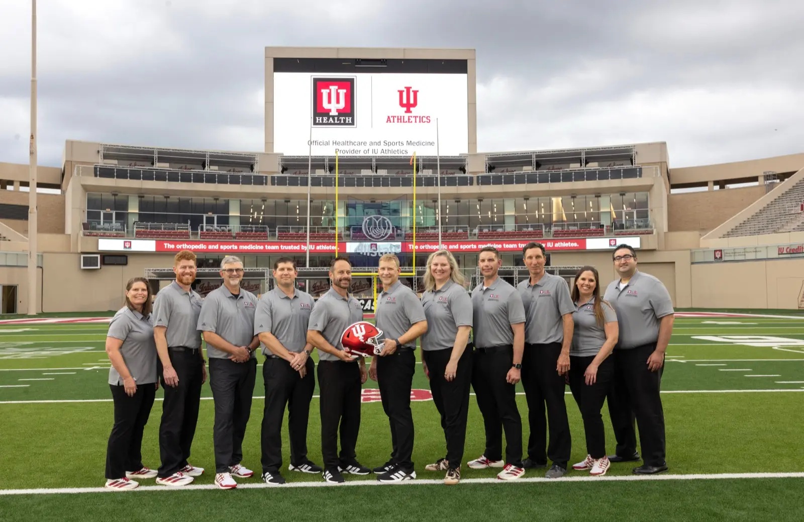 IU Health sports medicine team on the field at Indiana University Athletics
